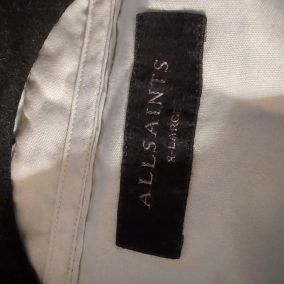 AllSaints Redondo Half Sleeve Slim Fit Button-down Shirt In Light Gray - Picture 5 of 6